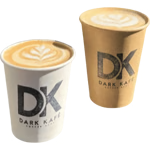 Dark Kafé branded cups